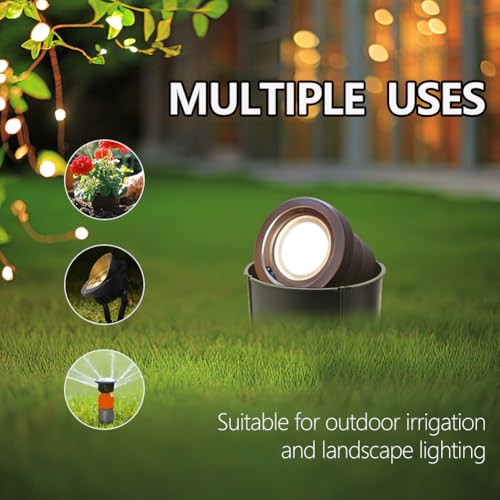 HAOPENGYOU 8 Pack Lawn Sprinkler Guard & Landscape Light Protector, ABS Plastic Light Shield for Outdoor Lighting, Sprinkler Head Protecters for Reduce Damage from Lawns Mower Outdoor Garden Park Backyard - Image 5