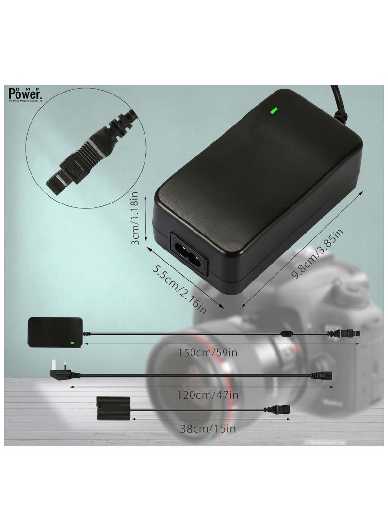 DMK Power ACK EH-5 Plus EP-5B Replacement AC Power Adapter Charger Compatible with Nikon 1 V1 D500 D600 D610 D750 D800 D810 D7000 D7100 D7200 DSLR Cameras