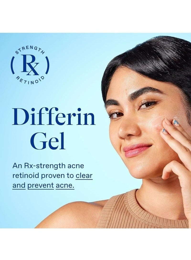 differin Acne Treatment Gel, 60 Day Supply, Retinoid Treatment for Face with 0.1% Adapalene, Gentle Skin Care for Acne Prone Sensitive Skin, 15g Tube  - Image 2