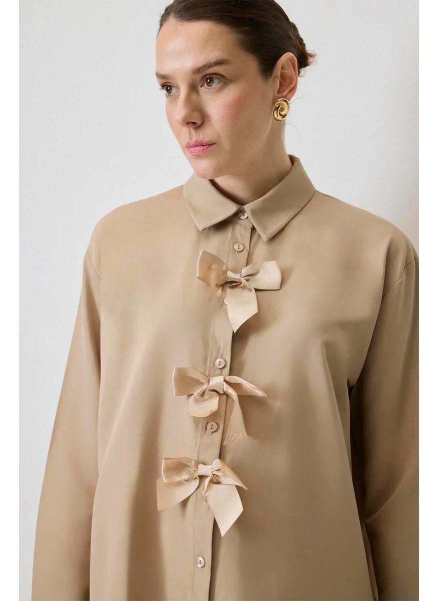 تاتشي Bow Detail Shirt