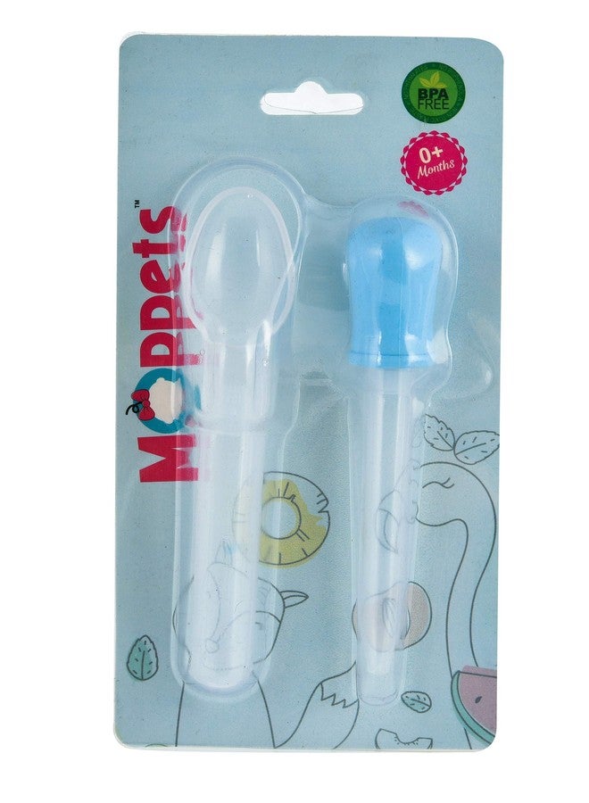 Moppets Baby Medicine Feeder Set with Graduated Dropper and Spoon (Blue)(Pack of 1) - Image 5