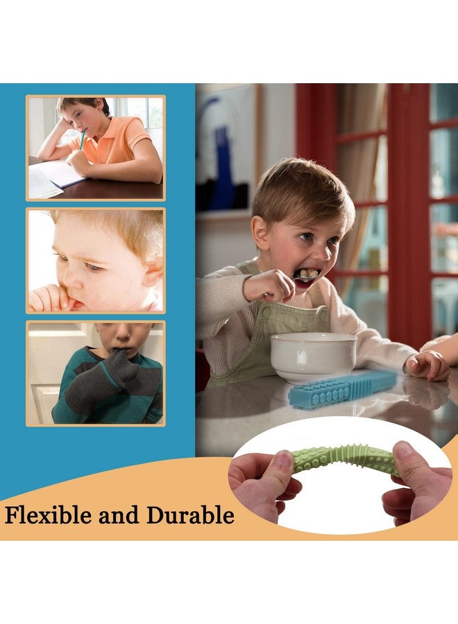 Atsky Sensory Chew Tubes for Autistic Children, 4 Pack Silicone Chewy Sticks Oral Motor Tool for Sensory Kids with Autistic, Biting ADHD, SPD, Teether Toys for Babies 3-6 6-12 Months, BPA Free - Image 2
