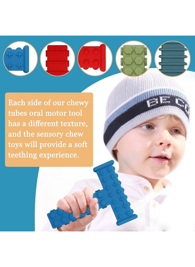 Atsky Sensory Chew Tubes for Autistic Children, 4 Pack Silicone Chewy Sticks Oral Motor Tool for Sensory Kids with Autistic, Biting ADHD, SPD, Teether Toys for Babies 3-6 6-12 Months, BPA Free - Image 3