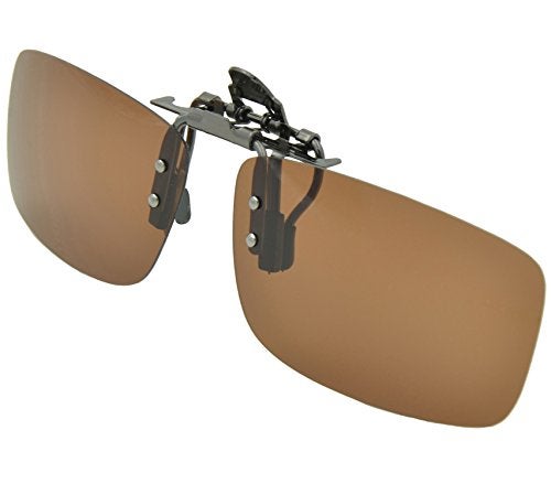Besgoods Polarized Clip-on Flip up Sunglasses Metal Clip Lenses Glasses for Driving Fishing Cycling Outdoor Sport - Image 1