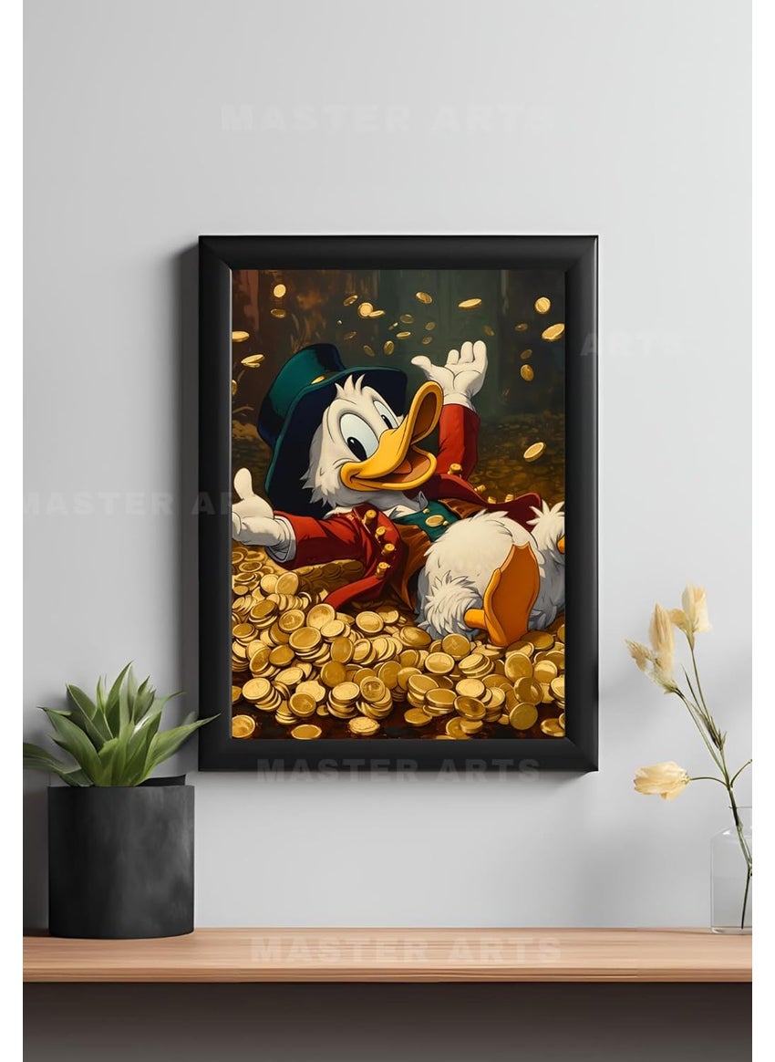 Master Flame Master Flame Anime Motivation Themed Aesthetic Wall Art Poster for Living Room Home Wall Decor Rich Mickey Donald Duck Dollar Money A3 UNFRAMED MICKEYMOTIVATION4  - Image 1