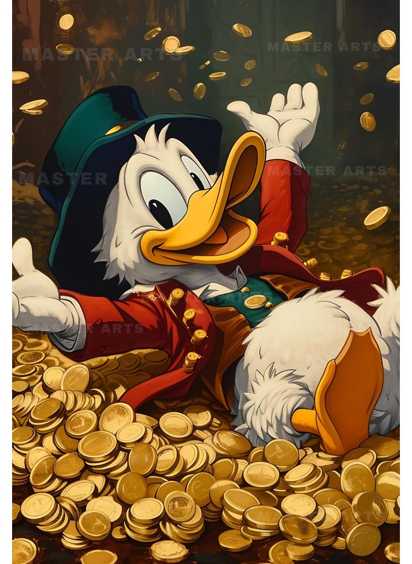 Master Flame Master Flame Anime Motivation Themed Aesthetic Wall Art Poster for Living Room Home Wall Decor Rich Mickey Donald Duck Dollar Money A3 UNFRAMED MICKEYMOTIVATION4  - Image 2