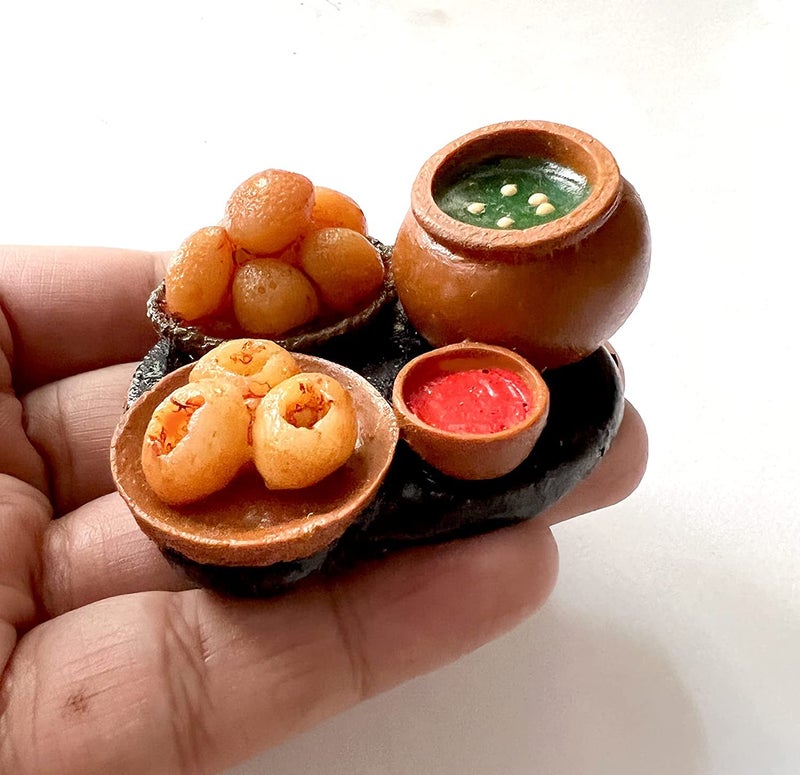 BriKSHi Golgappa (panipuri) Fridge Magnet Miniature Food 3D Fridge Magnet Best Souvenir Gift 100% Made in India Po_1, 1 Piece - Image 3