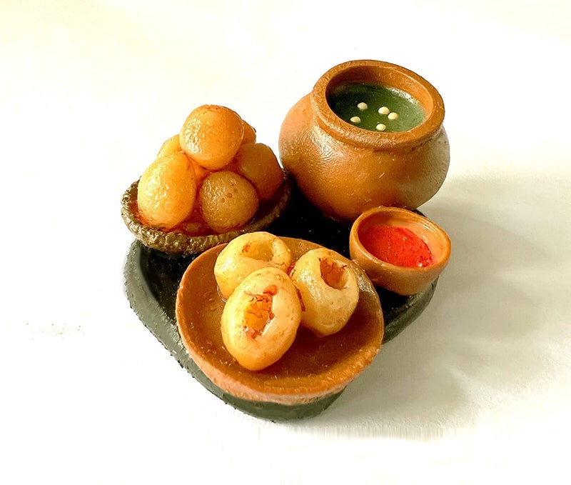 BriKSHi Golgappa (panipuri) Fridge Magnet Miniature Food 3D Fridge Magnet Best Souvenir Gift 100% Made in India Po_1, 1 Piece - Image 4
