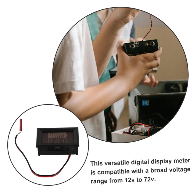 2pcs Battery Capacity Voltage Tester Digital Display Easy Install Monitoring Tool - Image 4