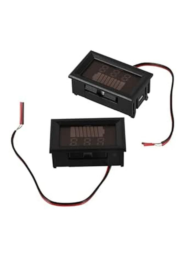 2pcs Battery Capacity Voltage Tester Digital Display Easy Install Monitoring Tool - Image 1