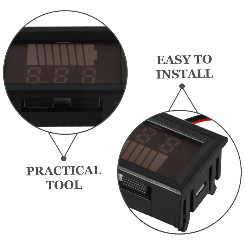 2pcs Battery Capacity Voltage Tester Digital Display Easy Install Monitoring Tool - Image 5