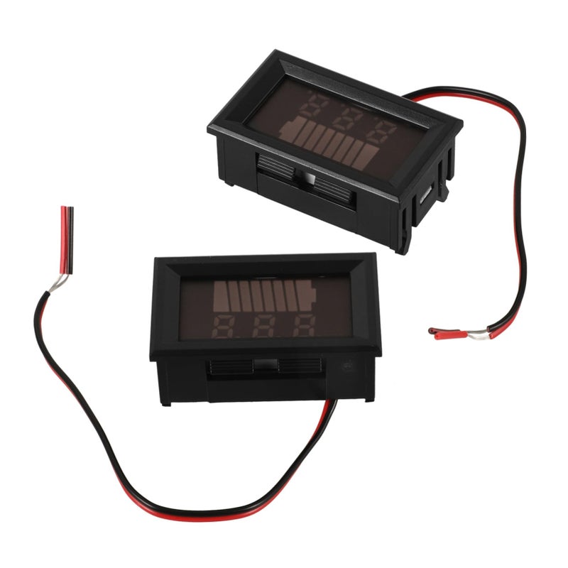2pcs Battery Capacity Voltage Tester Digital Display Easy Install Monitoring Tool - Image 2
