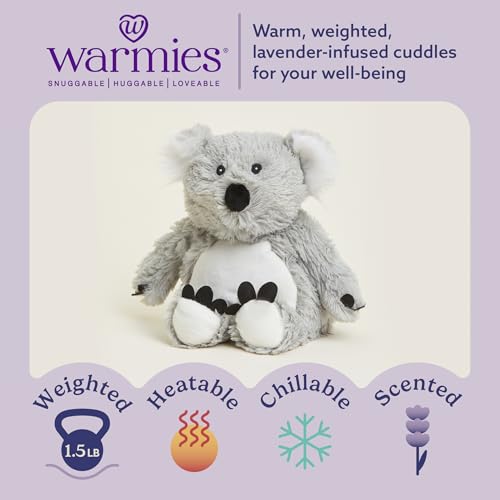 warmies Microwavable Weighted Stuffed Animals Koala Heatable Weighted Plush for Stress Relief Cooling Weighted Animals for Adults Children Boys Girls Babies Toddlers - Image 5