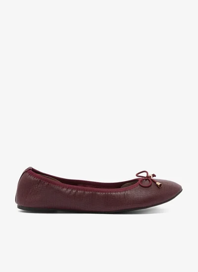 Ginger Foldable Textured Ballet Flats