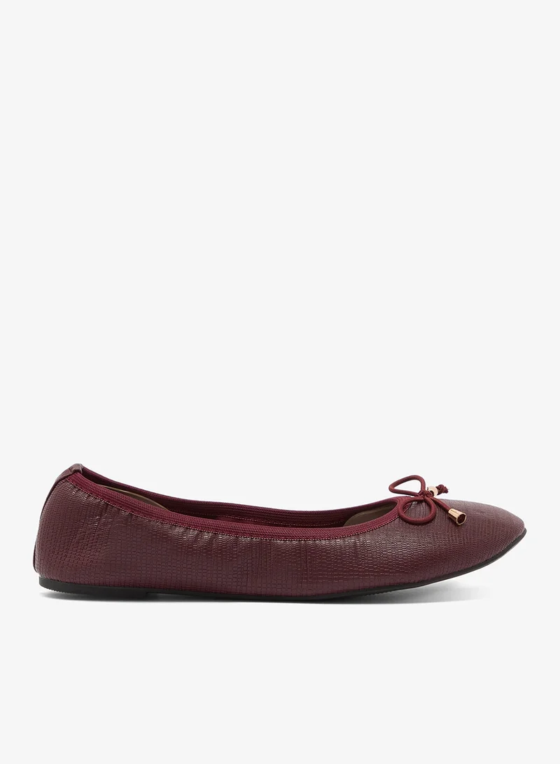 Ginger Foldable Textured Ballet Flats