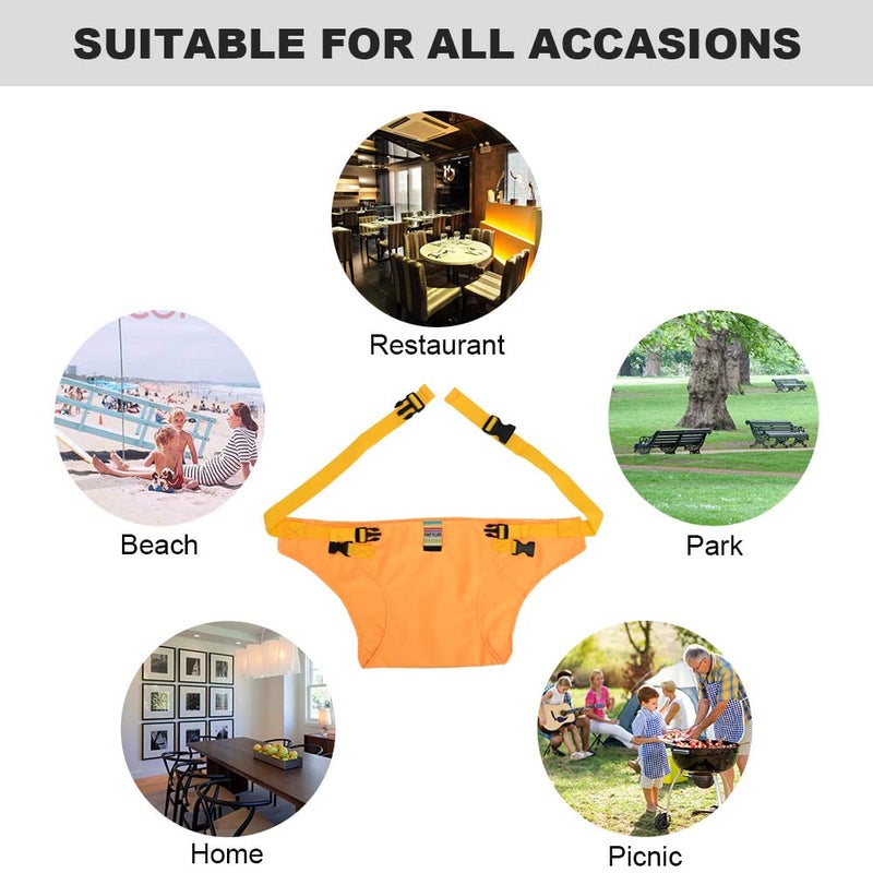 Lychee Harness Seat for High Chair Baby Feeding Safety Seat with Strap, Toddler Booster Harness Belt Portable Dining Seat Strap for Travel Home Restaurant Shopping (Yellow) - Image 5