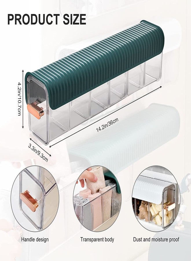 Flerific Acrylic 6 Cells Underwear Box Wall Mounted Underwear Organizer Divided Dresser Organizer Clear Window Socks For Dorm - Image 5