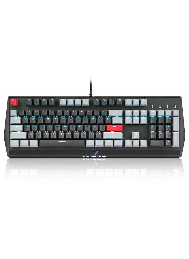 Motospeed - CK74 104 Keys Wired Gaming Keyboard Monochrome Optical Axis Mechanical Keyboard Support N-key Rollover - Image 1