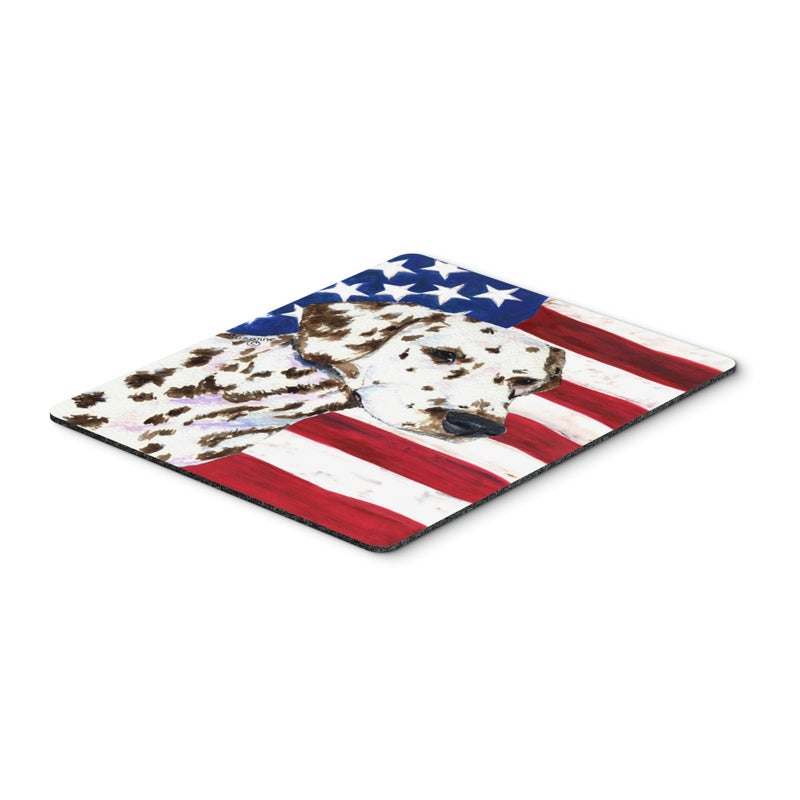 ""Caroline's Treasures Mouse/Hot Pad/Trivet  USA American Flag with Dalmatian (SS4225MP)""