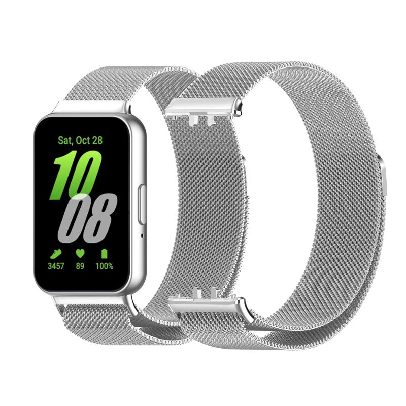 Lukione Stainless Steel Adjustable Strap Compatible with Samsung Galaxy Fit 3, Replacement Sport Band with Magnetic Buckle - Image 1