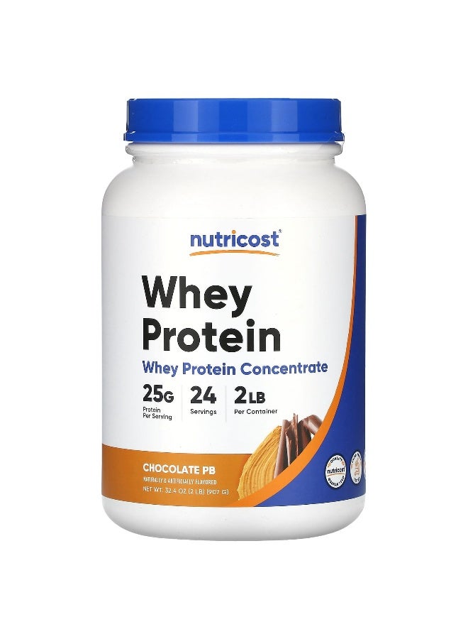 Nutricost, Whey Protein, Chocolate PB, 2 lb (907 g) (Packaging may vary) - Image 1