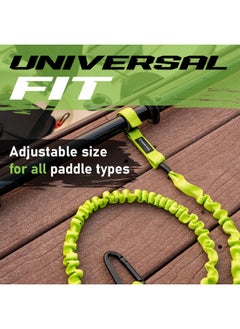 Gradient Fitness 2 Pack Kayak Paddle Leash, 58 Feet Stretchable Paddle Strap With Carabiner Secure Leash Lanyard Rope For Sup Kayak Canoe Paddle Fishing Pole Rod (Green)  - Image 4