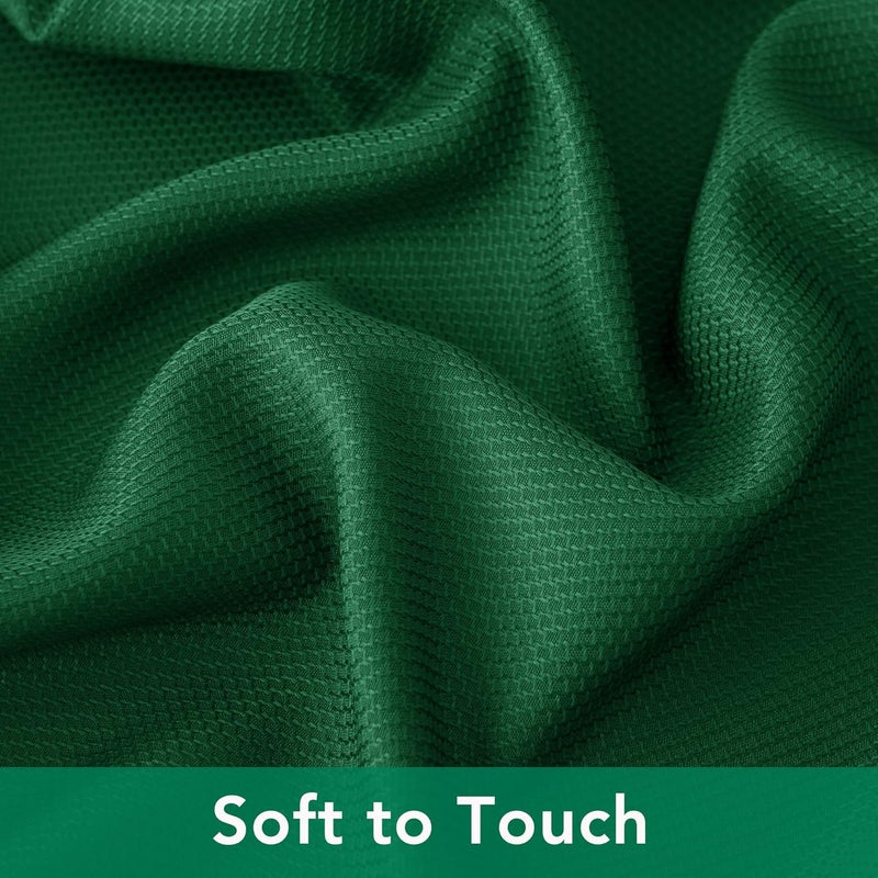 Biscaynebay Textured Fabric Table Cloth Tablecloths 60 X 60 Inches Square, Hunter Green Water Resistant Spill Proof Tablecloths for Dining, Kitchen, Wedding and Parties etc. Machine Washable - Image 4