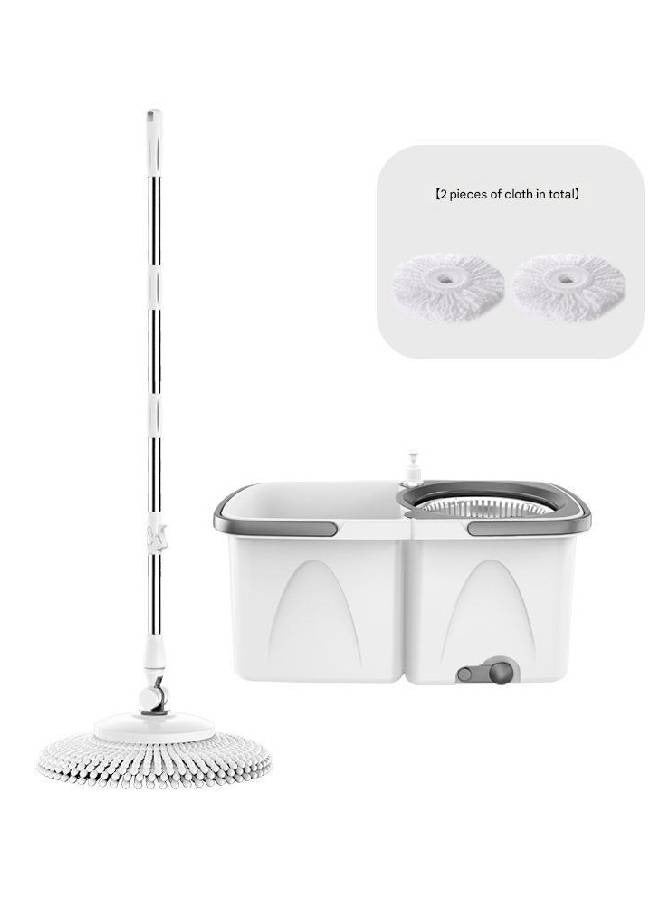 NKX Deluxe 360 Spin Mop with Foldable Dual Compartment Bucket 48cm x 25cm x 23cm Bucket 130cm Adjustable Handle - Image 3