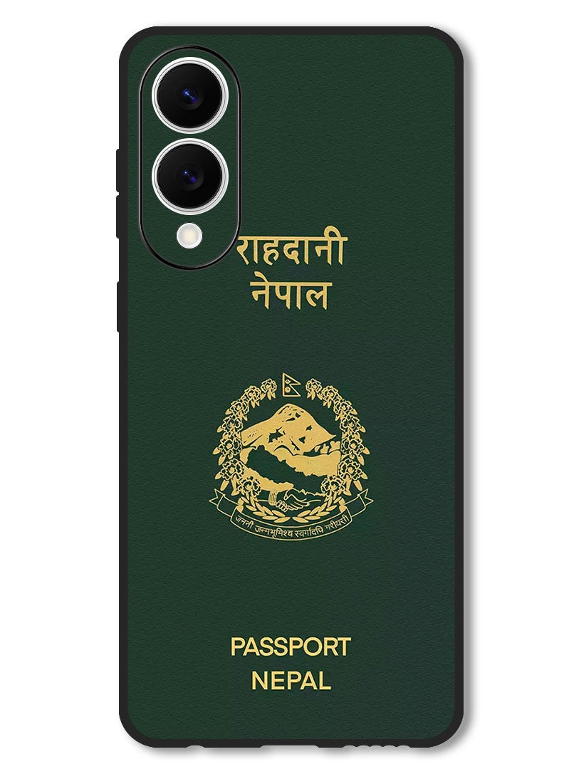 Theodor Case Compatible with Samsung Galaxy S25 Edge 6.7 Inch Protection Shockproof Bumper Cover Nepal Passport - Image 1