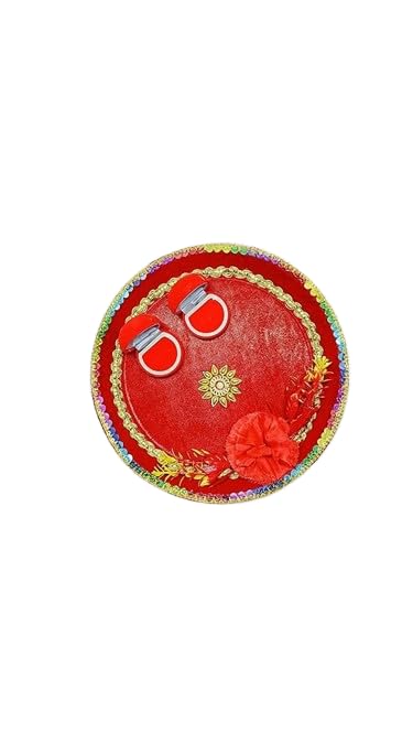 Shree Jagdish Industries Engagement Ring Tray Ring Plate Ring Platter Decorative Plate for Ring Ceremony  - Image 4