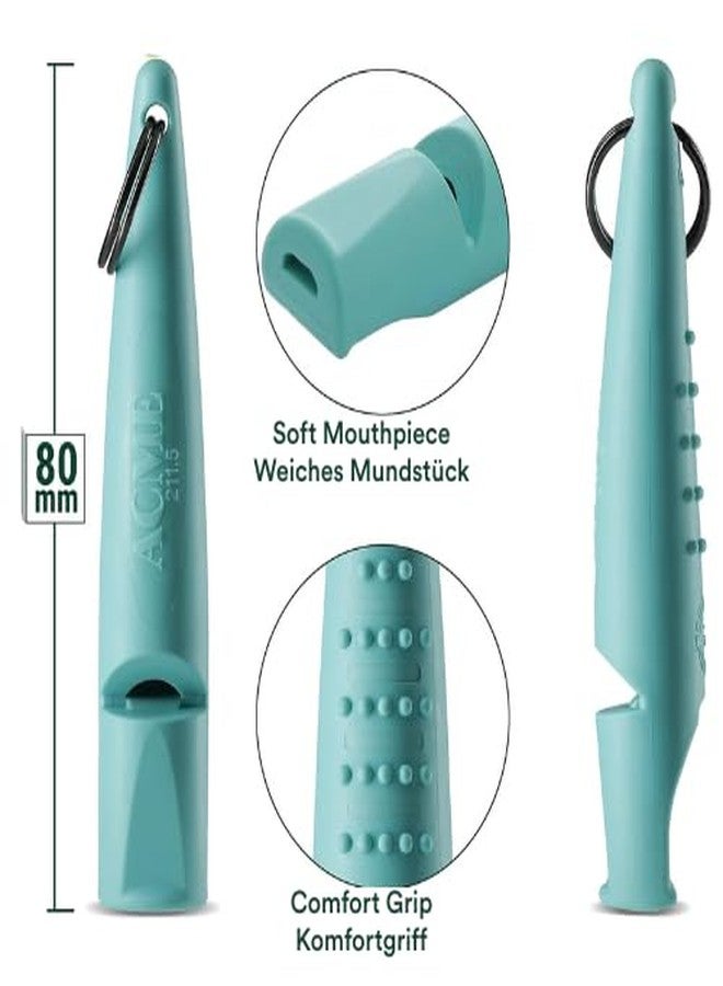 ACME Alpha 210.5 Professional Dog Training Whistle with Lanyard. Enhanced Ergonomic Grip. BPA-Free Plastic. 110 dBA. Standardized Frequency for Smaller Dogs. (Turquoise/Black) - Image 2