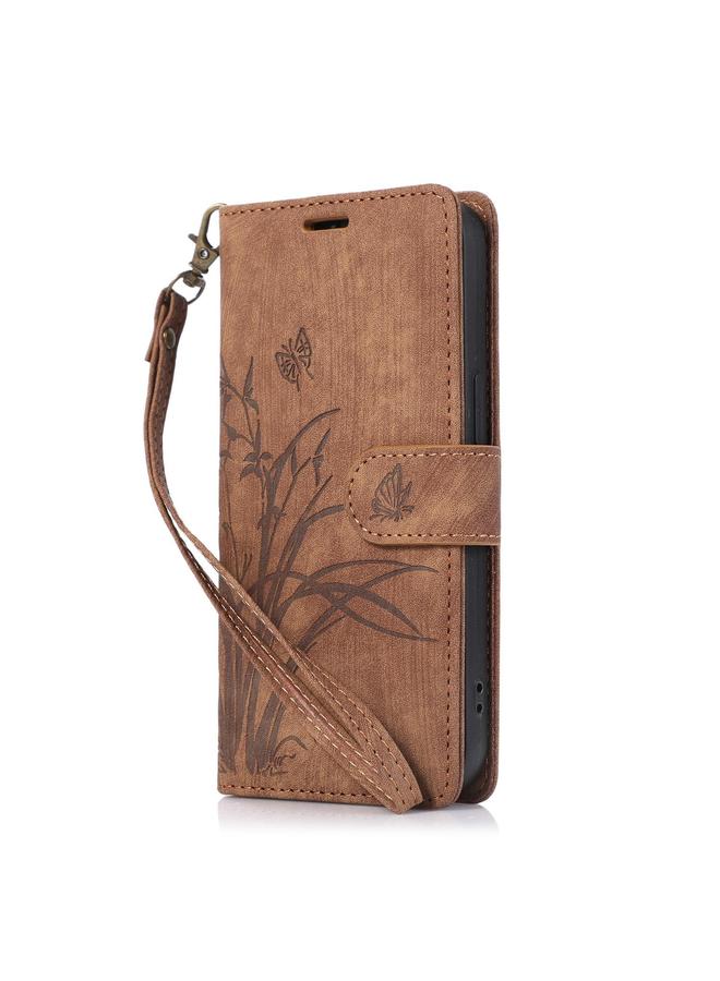 S-TOP Case For Redmi 14C 4G / Poco C75 Orchid Butterfly Embossed Leather Phone Case - Image 2
