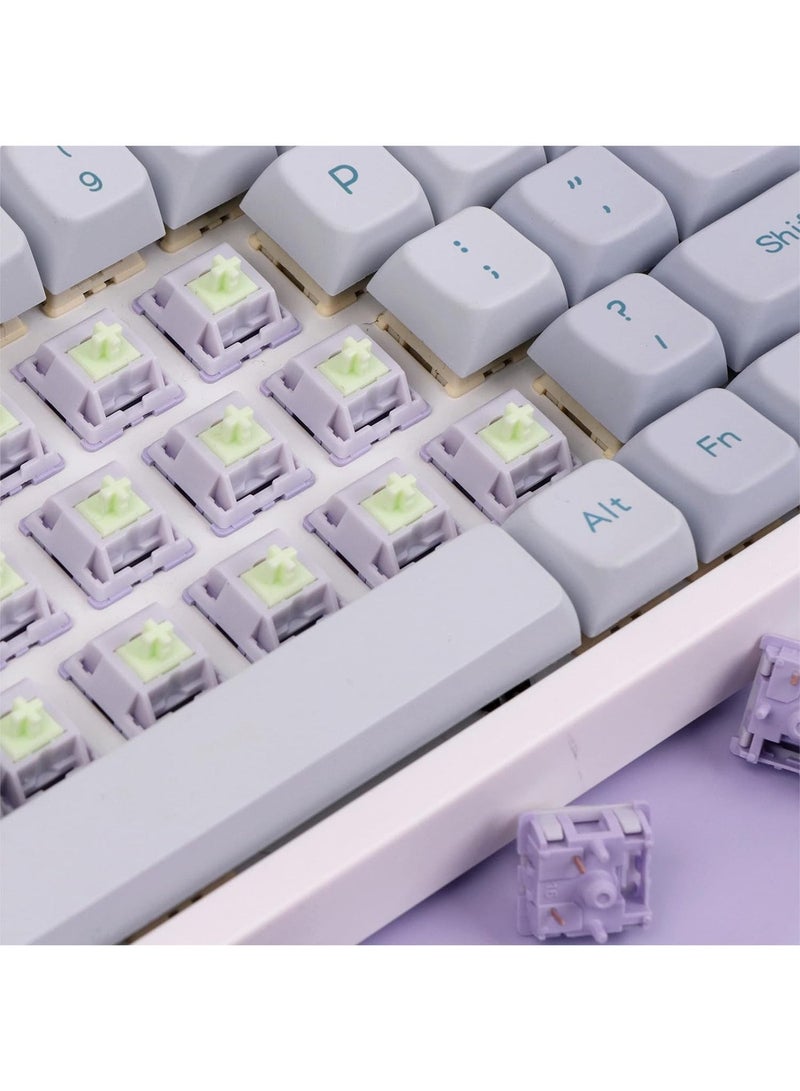 ابوماكر مجموعة مفاتيح لوحة مفاتيح ميكانيكية خطية من إيبوماكر ويستيريا 39 غ، 5 دبابيس، مشحمة مسبقًا من المصنع، 30 قطعة، مع ساق من مادة ، زنبرك 20.4 مم، متوافقة مع أغطية مفاتيح MX للوحات مفاتيح الألعاب التي يمكنك تجميعها بنفسك - Image 2