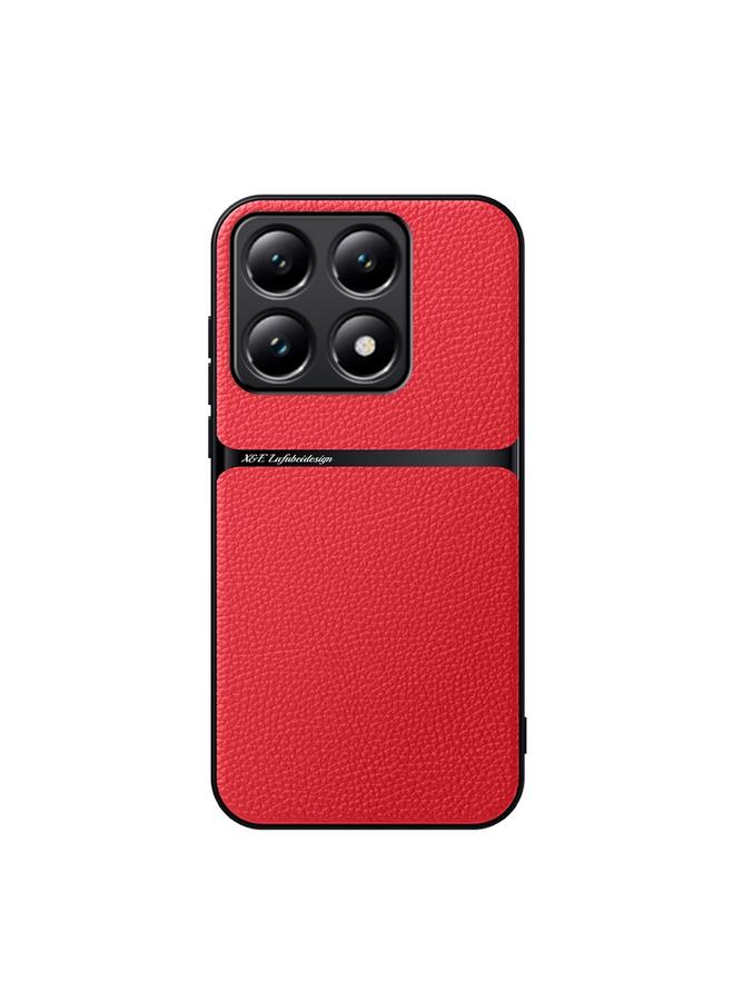 For Xiaomi 14T Litchi Leather Magnetic Full Coverage Shockproof Phone Case(Red)
