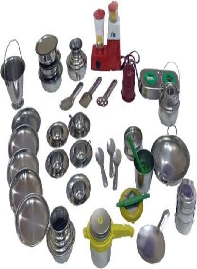 Tirtha Enterprises Miniature Kitchen Set for Girls , Real Cooking Kit for Play , Steel Kitchen Set for Girls , Choppu Jaman , Cooking Set for Kids , Baby Kitchen Set Toys for Girls , - Image 4