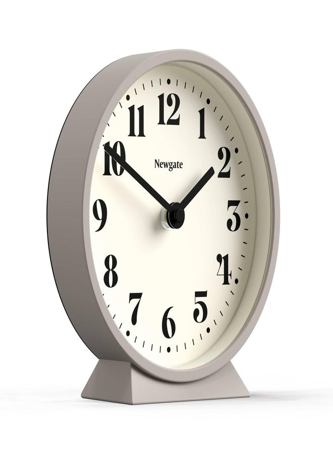 NEWGATE® Theatre Mantel Clock | Modern Classic Round Design | Stone | Contemporary Style for Desk, Table, Shelf or Bedside - Image 1