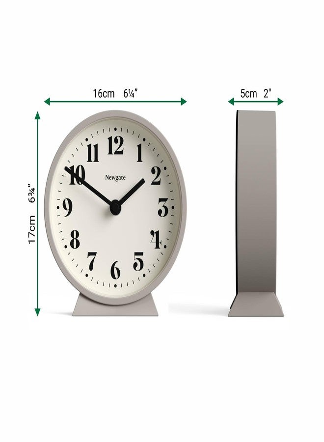 NEWGATE® Theatre Mantel Clock | Modern Classic Round Design | Stone | Contemporary Style for Desk, Table, Shelf or Bedside - Image 3