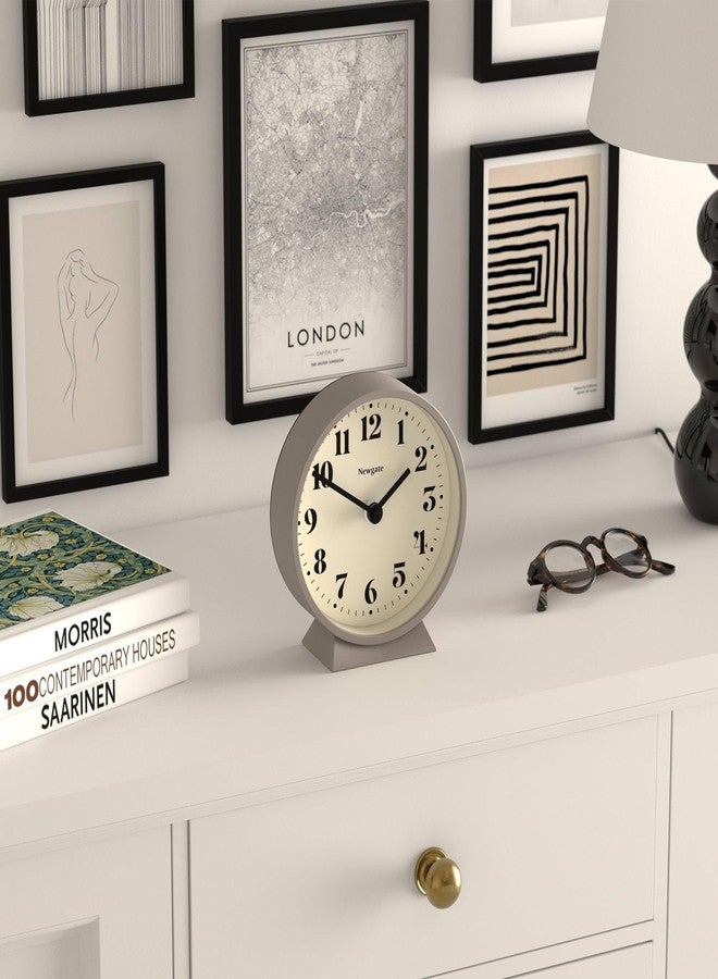 NEWGATE® Theatre Mantel Clock | Modern Classic Round Design | Stone | Contemporary Style for Desk, Table, Shelf or Bedside - Image 4