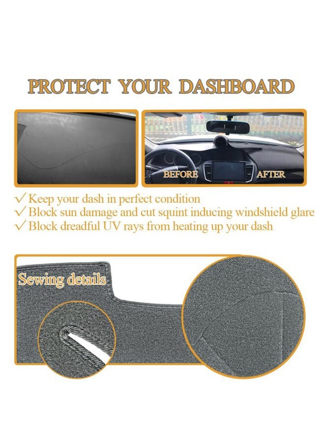 Yiz Dashboard Cover Dash Cover Mat Custom Fit for Dodge Ram 1500 2002-2005,2500/3500 2003-2005 (Ram 02-05, Gray) Y22 - Image 4