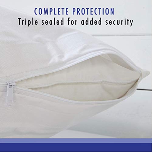 Bed Bug Blocker FRE14602WHIT09 Pillow Protectors, King, White - Image 5