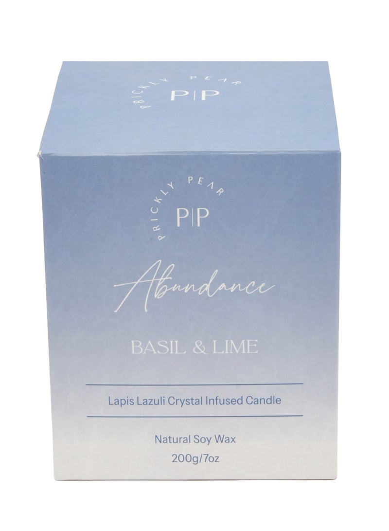 Prickly Pear Lapis Lazuli Crystal 'Abundance' Candle, 200g  - Image 4