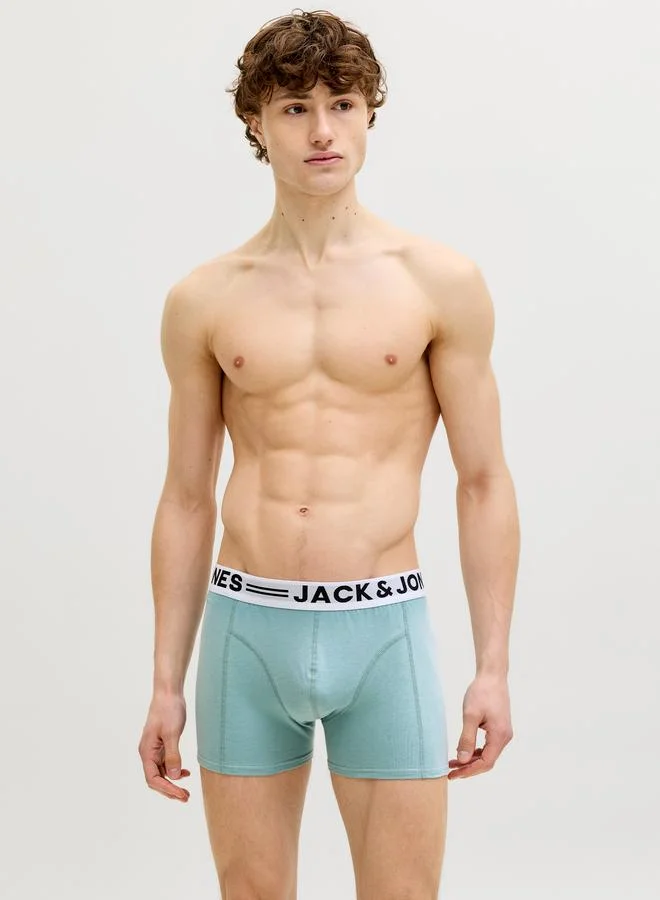 JACK & JONES Pack of 3 - Printed Waistband Trunks
