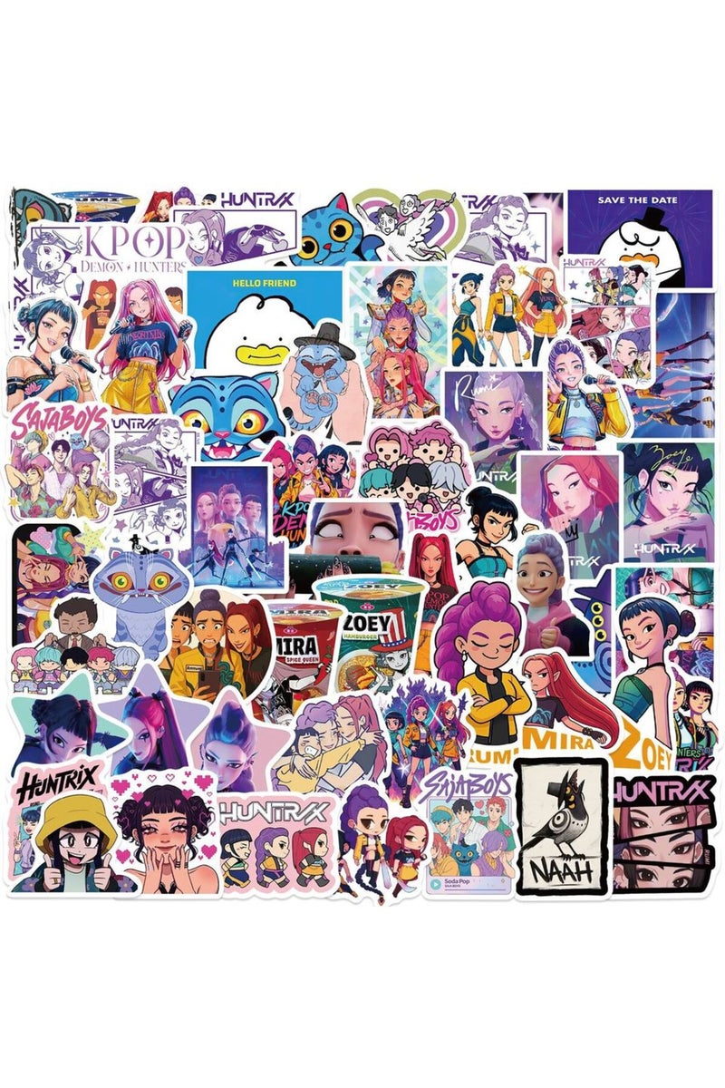 erorex MULTICOLOR 60Pcs KPop Demon Hunters Stickers KPop Demon Hunters Rumi DIY Stickers Scrapbooking Phone