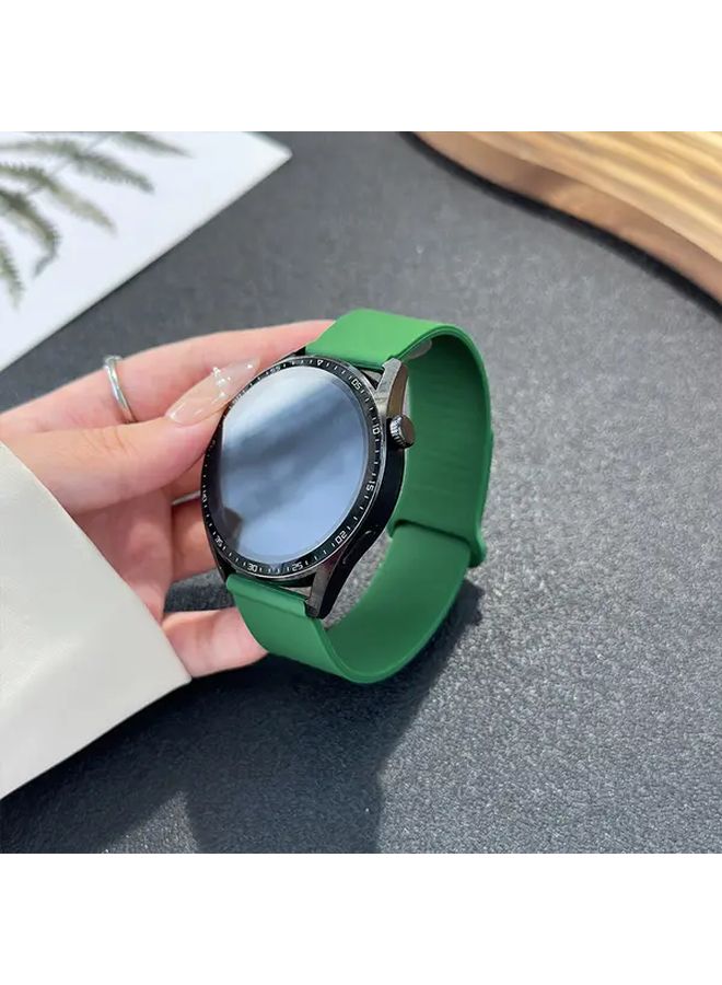 Magnetic Silicone Watch Strap 18mm 5 Fluorescent Green For GT Active Lite - Image 5