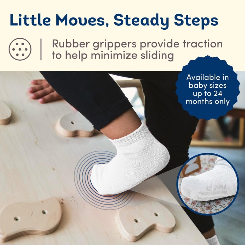 Fruit of the Loom Baby 14-Pack Grow & Fit Flex Zones Cotton Stretch Socks - Unisex, Girls, Boys (0-6 Months, Blue) - Image 4