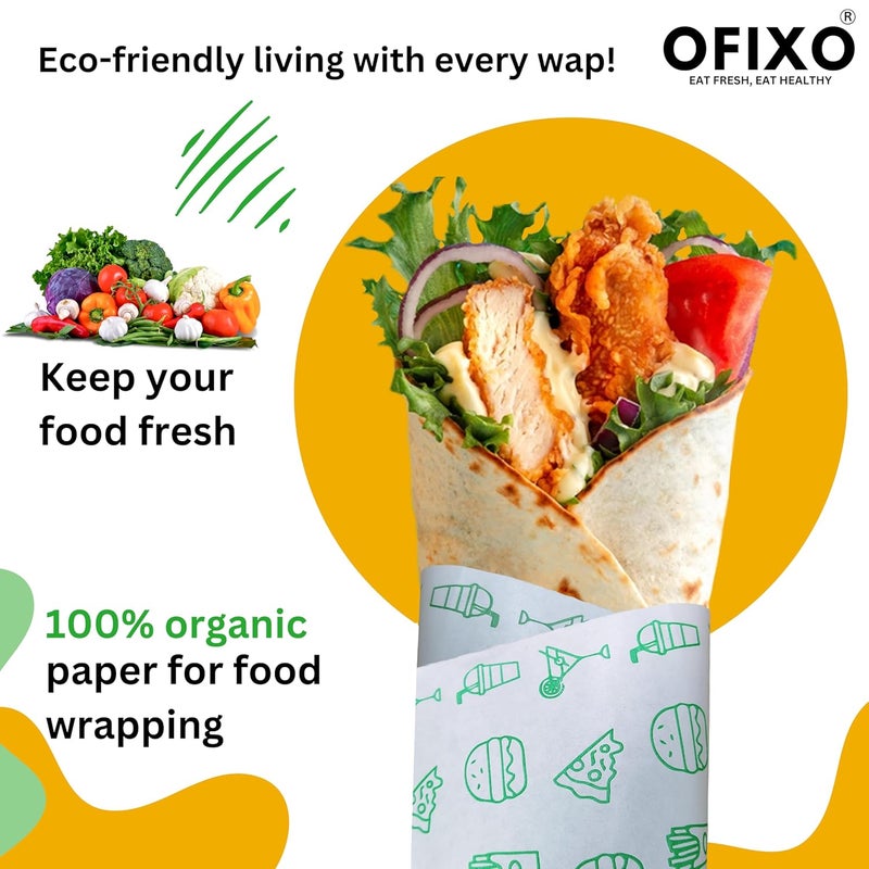 OFIXO 50 Meters (500 Gram) Food Wrapping Roll - Premium Non-Stick Butter Wrapping. Food Wrapping, Re-heatable, Oven Safe Parchment - Image 2