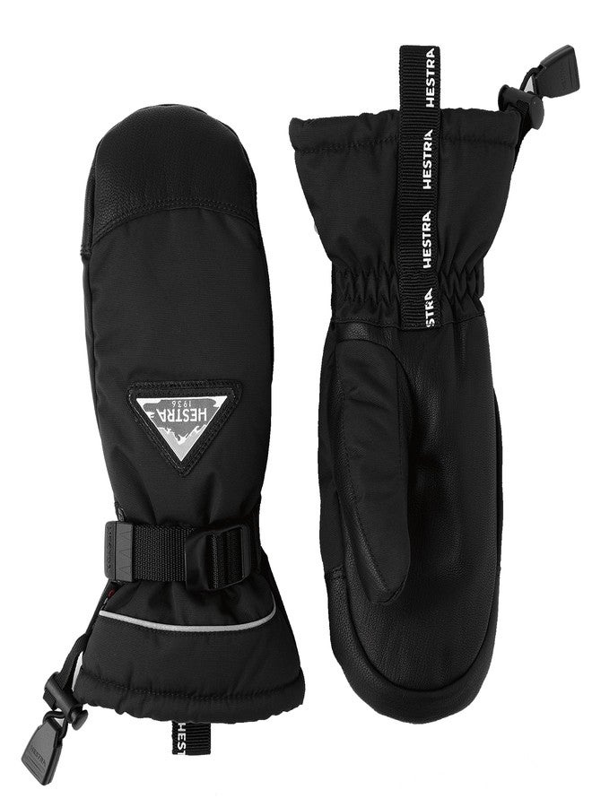 Hestra Skare CZone Junior Mitt (Youth 4-13yrs) I Waterproof Mitten for Skiing & Playing in The Snow - Black - 4 - Image 1