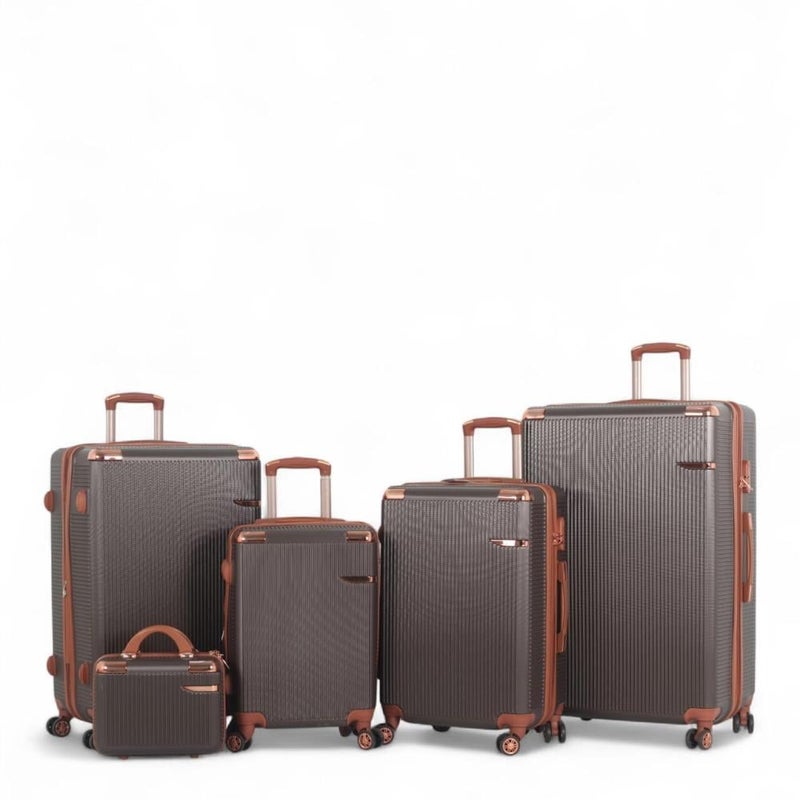 Aviator Luxury and complete "bride" luggage set - 5 pieces of high-quality ABS (excellent protection and elegant design) - Image 1