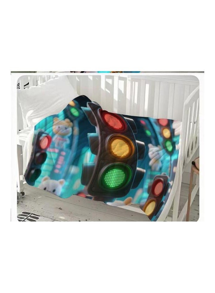 general Children's or student cartoon flannel thin blanket (warm and comfortable, suitable for sleep, games) 100cm*150cm - 496 - Image 1