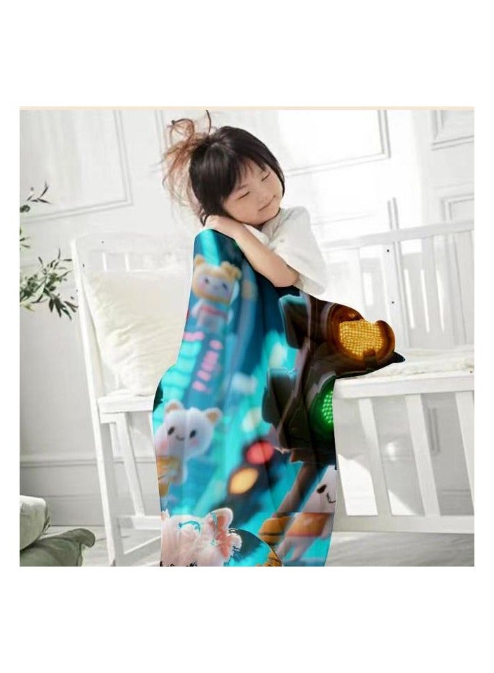 general Children's or student cartoon flannel thin blanket (warm and comfortable, suitable for sleep, games) 100cm*150cm - 496 - Image 3